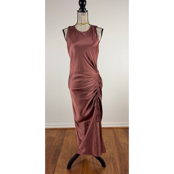 B1 Socialite Cinched Satin Slip Dress Womens S Bodycon Cocktail Wedding Guest - Picture 1 of 5